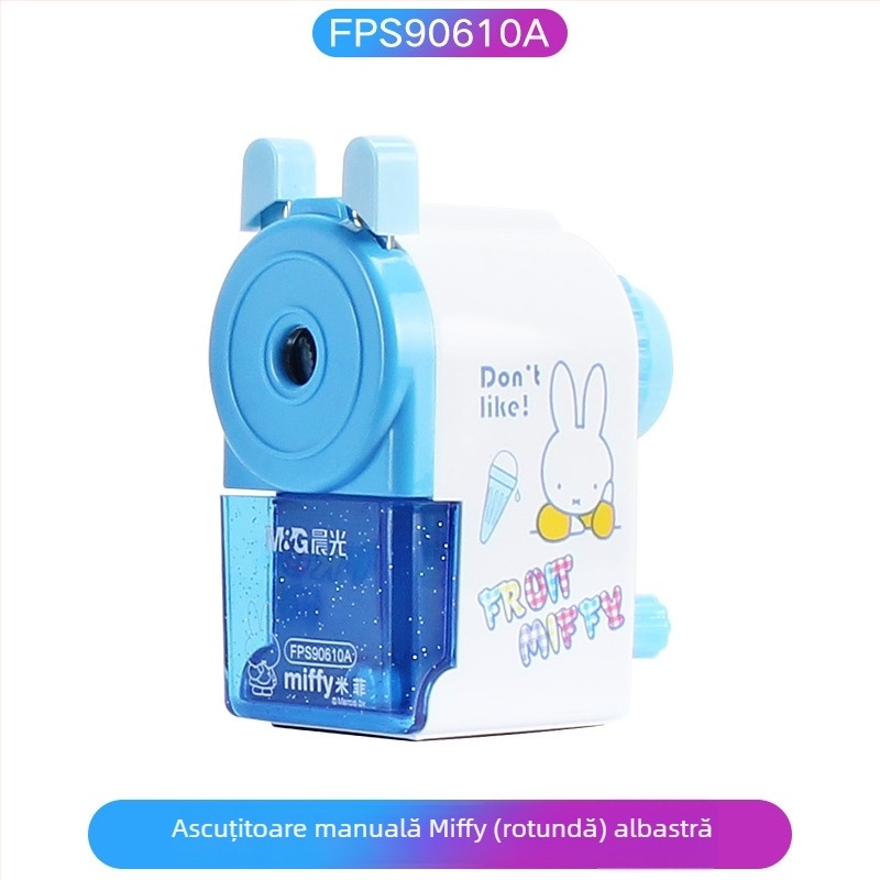 Ascuțitoare de creioane manuală – Miffy, Model 906e2 – Plastic, formă pătrată, 140 g