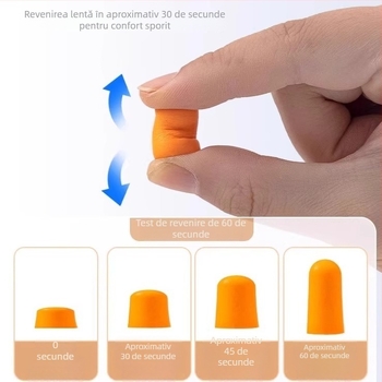 Protecție auditivă industrială din silicon - dopuri de urechi cu reducere a zgomotului până la 29 dB, material: silicon TPR, lavabile, cu cablu de conectare