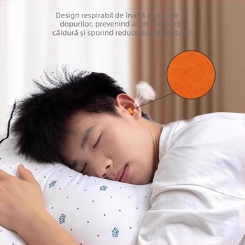 Protecție auditivă industrială din silicon - dopuri de urechi cu reducere a zgomotului până la 29 dB, material: silicon TPR, lavabile, cu cablu de conectare