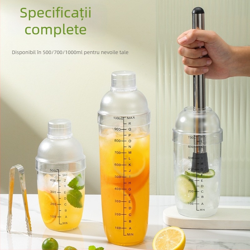 Set shaker pentru băuturi – 5 piese, material PC, stil modern simplu, brand Live well.