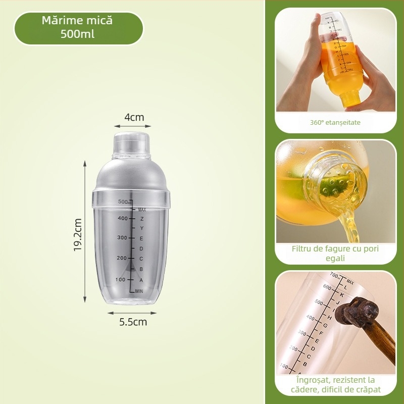 Set shaker pentru băuturi – 5 piese, material PC, stil modern simplu, brand Live well.