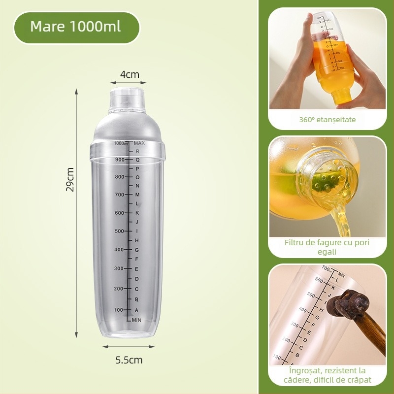 Set shaker pentru băuturi – 5 piese, material PC, stil modern simplu, brand Live well.