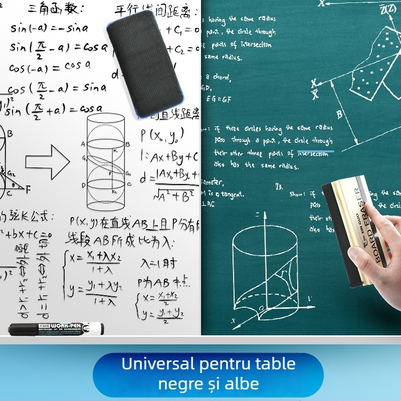 Xin Guo Radieră pentru tablă – spate din lemn; suprafață din felt; marcă Xin Guo