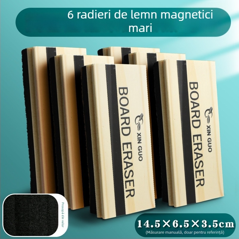Xin Guo Radieră pentru tablă – spate din lemn; suprafață din felt; marcă Xin Guo