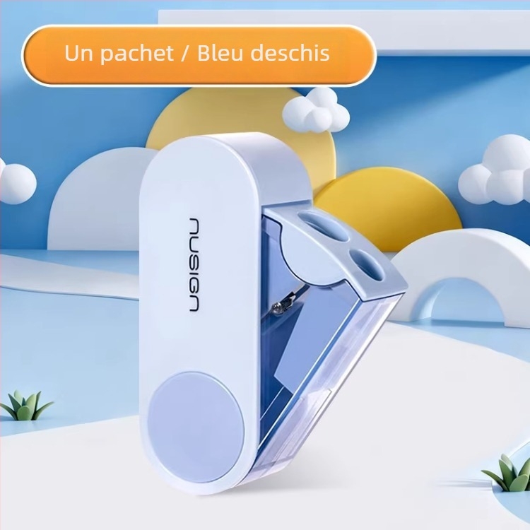 Ascuțitoare de creioane cu două găuri – manuală, din plastic, model NS074, fără energie electrică