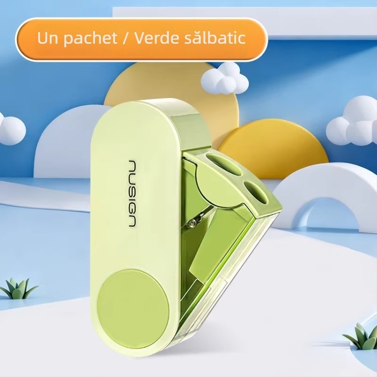 Ascuțitoare de creioane cu două găuri – manuală, din plastic, model NS074, fără energie electrică