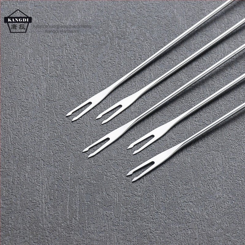 Furculiță pentru oală fierbinte cu mâner din lemn, oțel inoxidabil, imprimare logo și personalizare