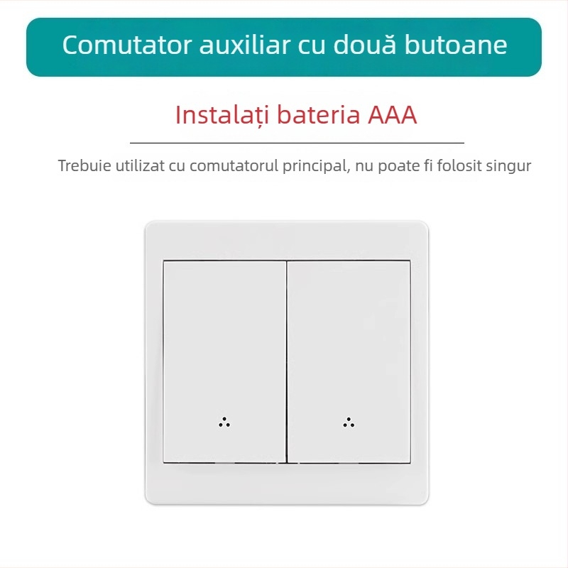 Comutator wireless cu control dual pentru lumina de lângă pat, panou autoadeziv, 220V