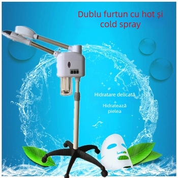 Aparat de abur facial cu plante medicinale, hidratare nano, spray cal și rece, 2 viteze, ceață 11–30 s, fără baterie