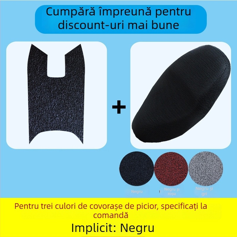 Padă de pedală pentru vehicul electric – pedală frontală, impermeabilă, anti-derapare, rezistentă la uzură, Silk Coil, finisaj Brushed