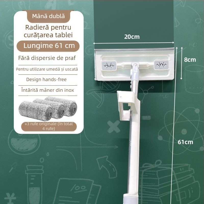 Pânză pentru ștergerea tablei — ștergător special pentru cretă, fără a spăla mâinile, fără praf, utilizare umedă și uscată