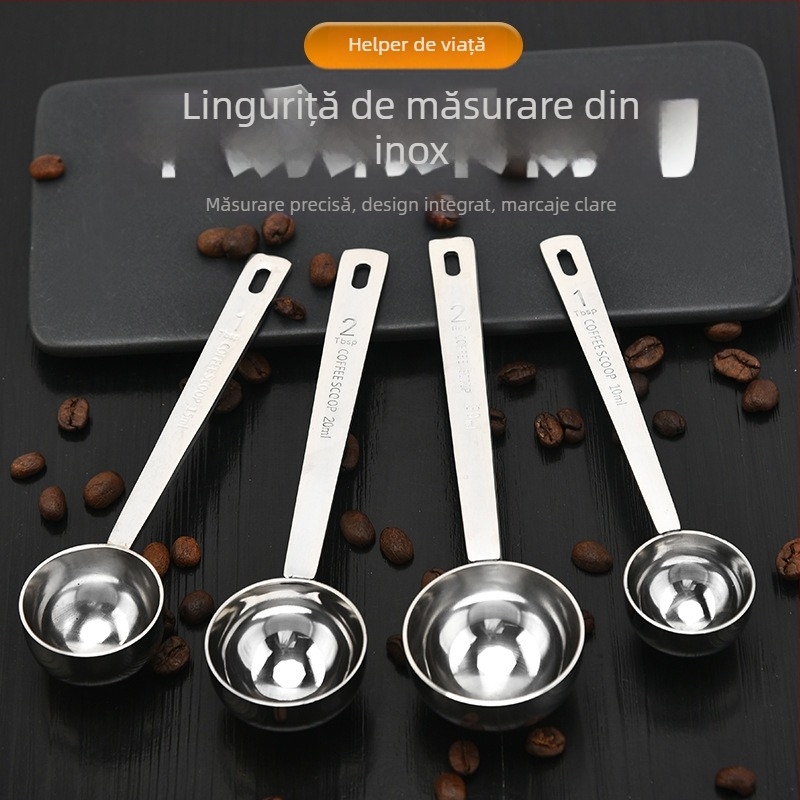 Li Fei lingură de măsurare din oțel inoxidabil cu scară pentru cafea, pudră de lapte și pudră de fructe — lingură de măsurare pentru cofetărie, stil modern