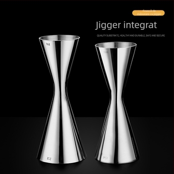 Cană de măsurare pentru cocktailuri din oțel inoxidabil 304, capete duale, măsurare în uncii, design unic, stil minimalist modern, lansare 2018, greutate 100