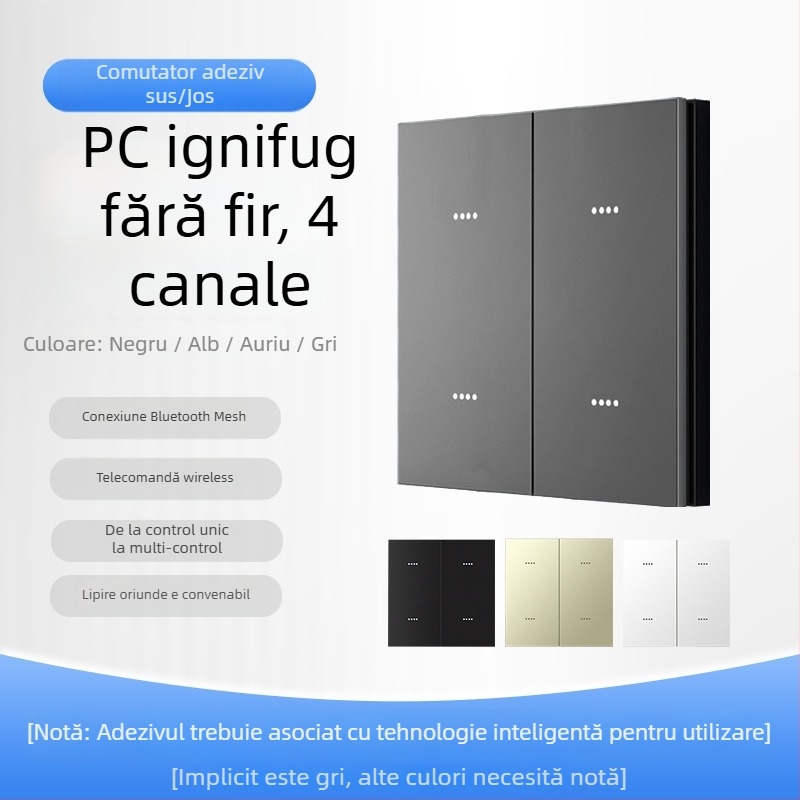 FRFOX întrerupător inteligent cu Bluetooth Mesh 2.0, control dual, 110-220V AC, 10A