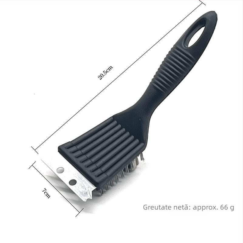 Perie de grătar cu peri din oțel, mâner PP, pachet de 50 buc