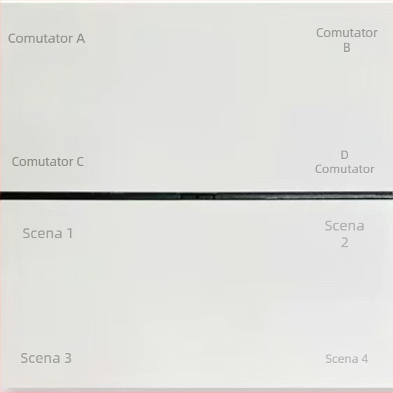 Panou întrerupător Zigbee inteligent cu control vocal offline, opt Taste pentru scene, control wireless prin telefon, 100–240V CA, 10A, 86×86 mm, panou PC