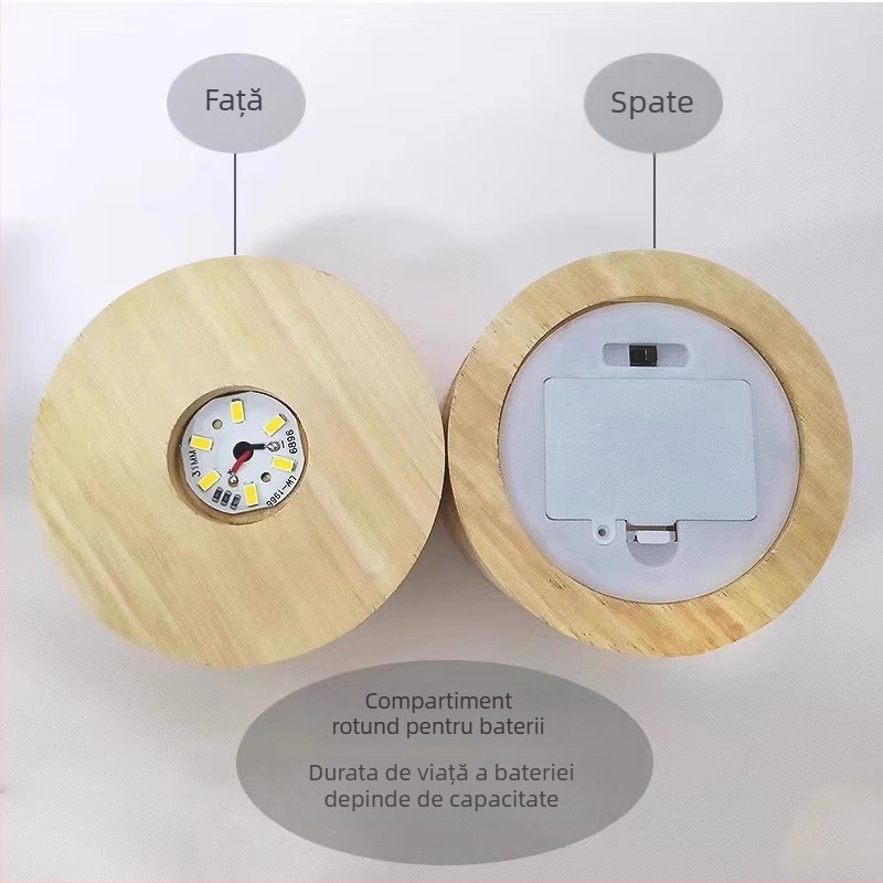 Suport pentru pahare din silicon luminos – formă circulară, model unic, stil modern minimalist, calitate premium, fără alimentare