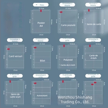 Paginile interioare pentru album foto cu buzunare transparente PP, înlocuire, compatibile cu găuri 4 și 6, 10 sau 25 de foi