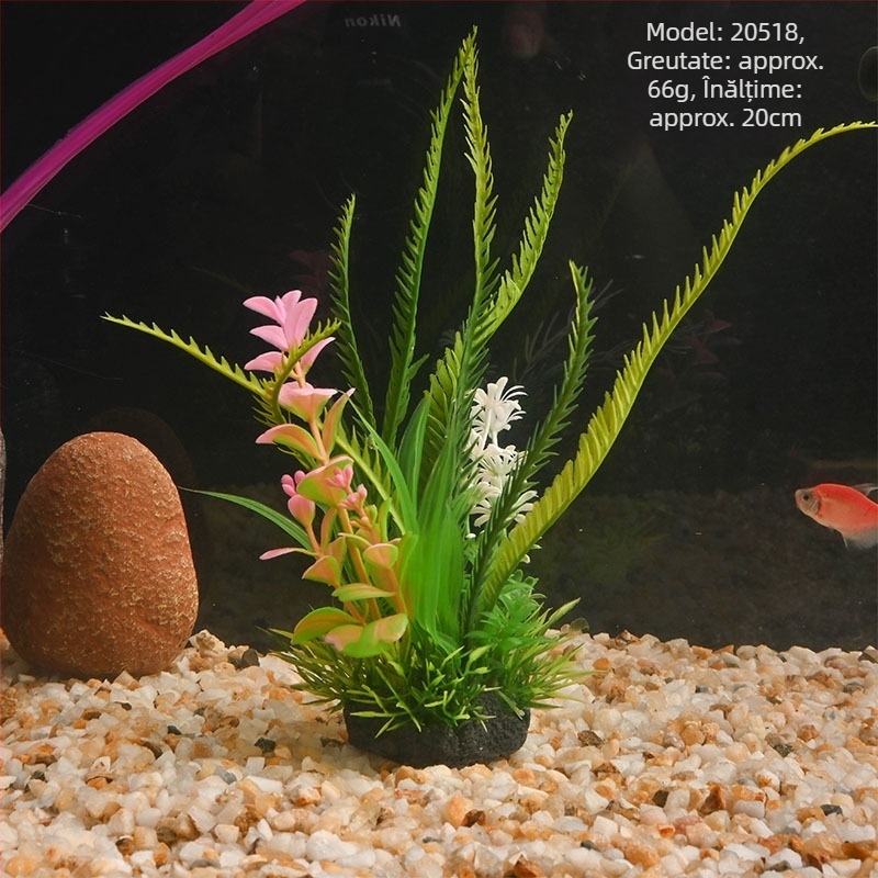 Plante simulate pentru acvariu din PE – stil iarbă artificială, decor pentru acvariu, brand Beautiful scenery, greutate 62–65 g