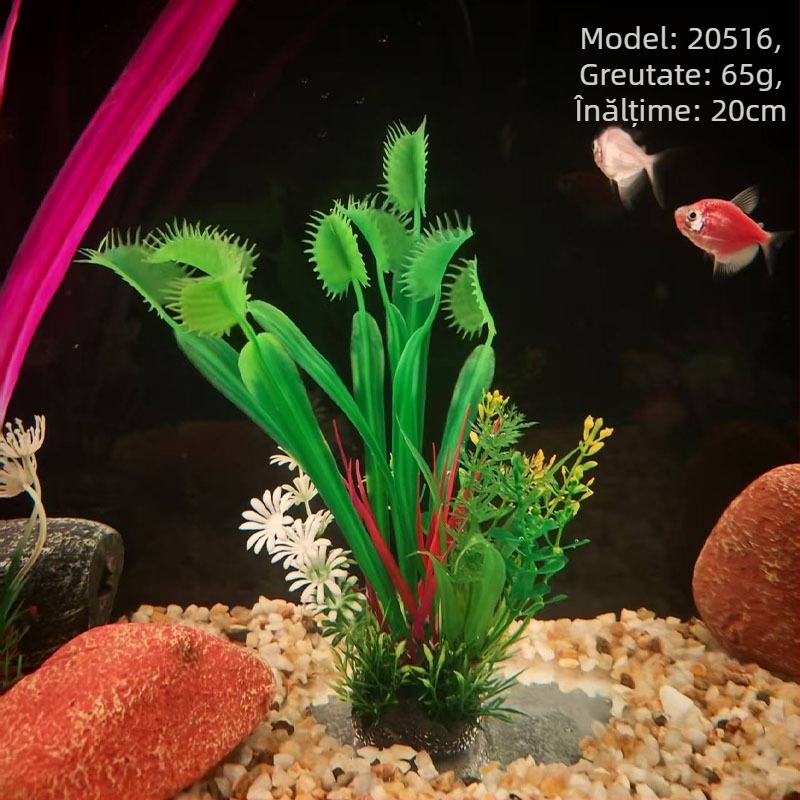 Plante simulate pentru acvariu din PE – stil iarbă artificială, decor pentru acvariu, brand Beautiful scenery, greutate 62–65 g