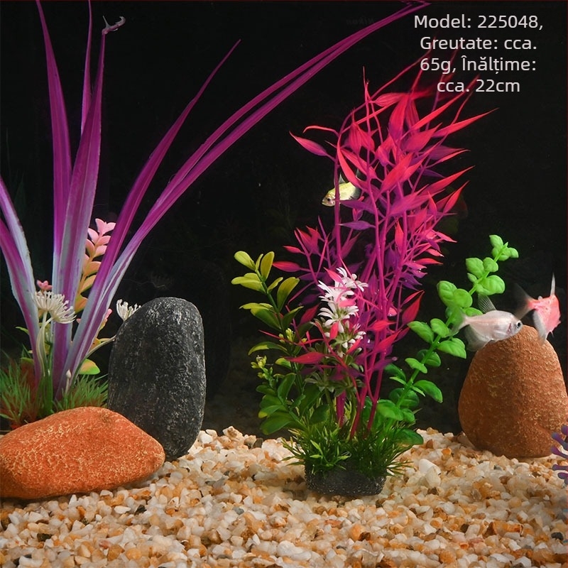 Plante simulate pentru acvariu din PE – stil iarbă artificială, decor pentru acvariu, brand Beautiful scenery, greutate 62–65 g