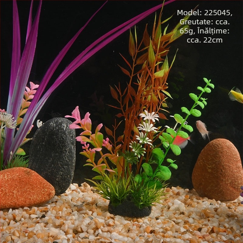 Plante simulate pentru acvariu din PE – stil iarbă artificială, decor pentru acvariu, brand Beautiful scenery, greutate 62–65 g