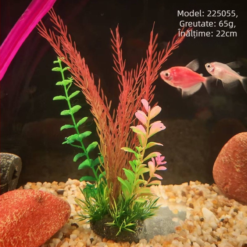 Plante simulate pentru acvariu din PE – stil iarbă artificială, decor pentru acvariu, brand Beautiful scenery, greutate 62–65 g