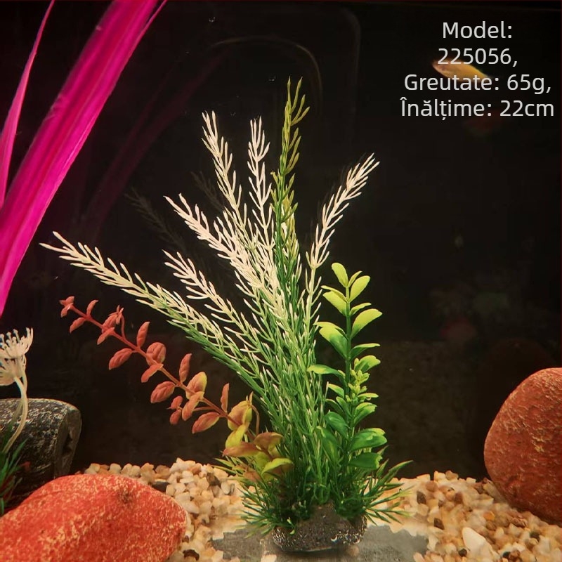 Plante simulate pentru acvariu din PE – stil iarbă artificială, decor pentru acvariu, brand Beautiful scenery, greutate 62–65 g
