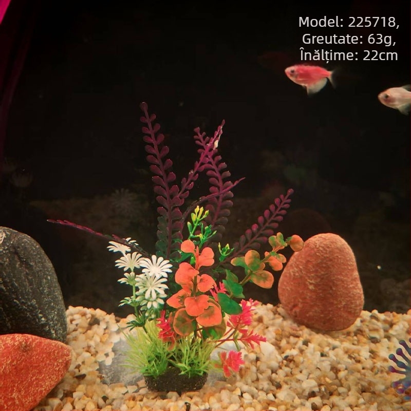 Plante simulate pentru acvariu din PE – stil iarbă artificială, decor pentru acvariu, brand Beautiful scenery, greutate 62–65 g