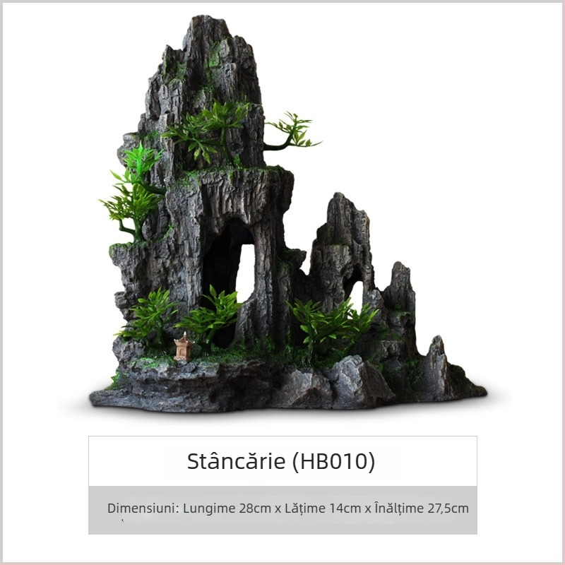 Set decor pentru acvariu din rășină; stil rockery; pentru amenajarea acvariului