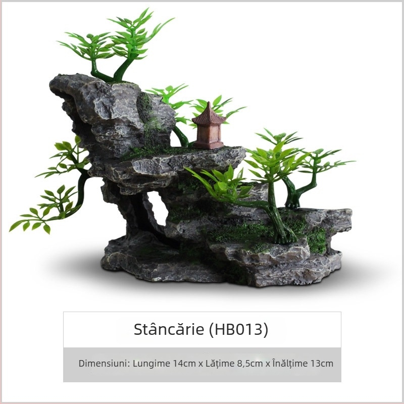 Set decor pentru acvariu din rășină; stil rockery; pentru amenajarea acvariului