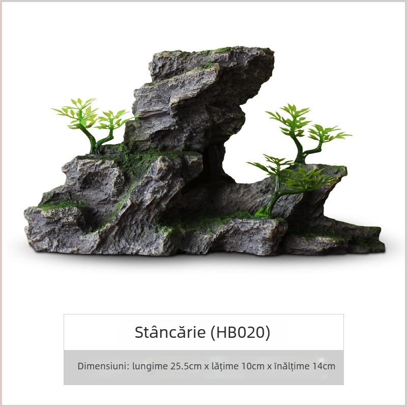 Set decor pentru acvariu din rășină; stil rockery; pentru amenajarea acvariului