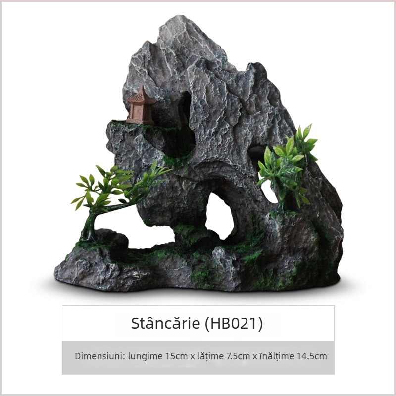 Set decor pentru acvariu din rășină; stil rockery; pentru amenajarea acvariului
