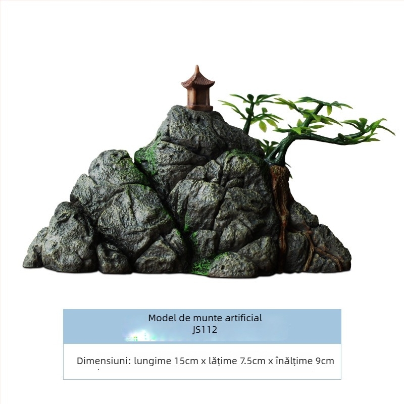 Set decor pentru acvariu din rășină; stil rockery; pentru amenajarea acvariului