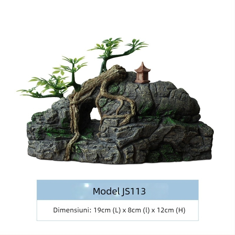 Set decor pentru acvariu din rășină; stil rockery; pentru amenajarea acvariului