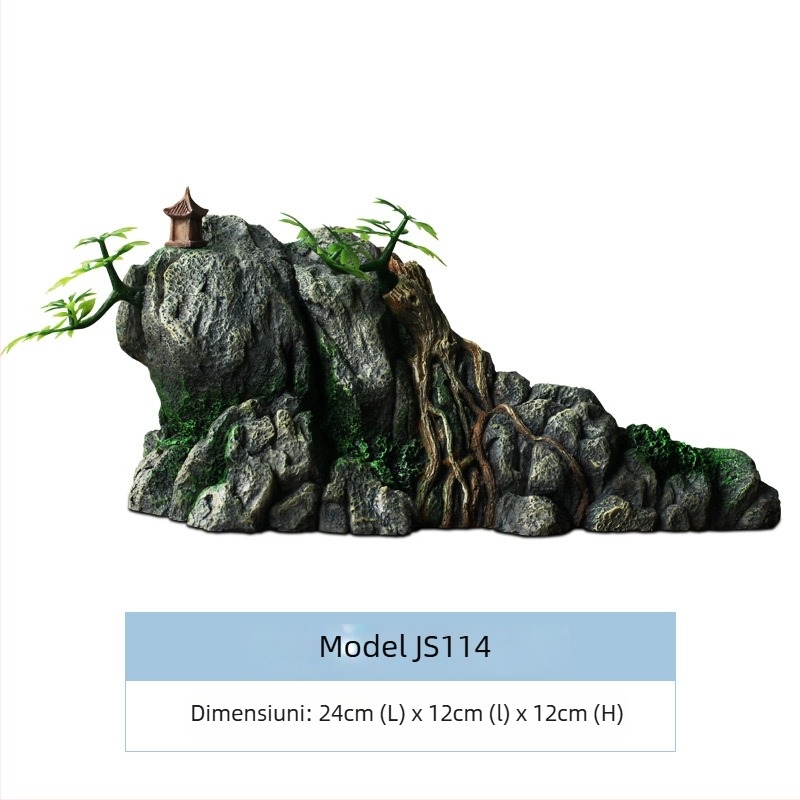 Set decor pentru acvariu din rășină; stil rockery; pentru amenajarea acvariului