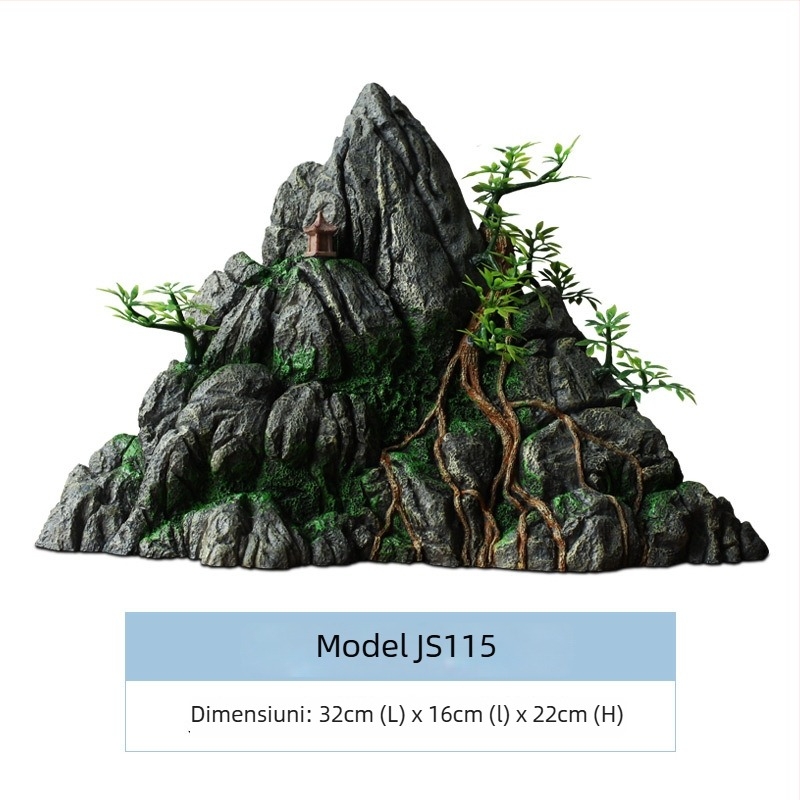 Set decor pentru acvariu din rășină; stil rockery; pentru amenajarea acvariului