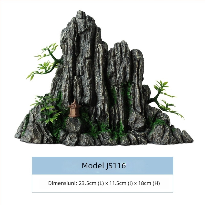 Set decor pentru acvariu din rășină; stil rockery; pentru amenajarea acvariului