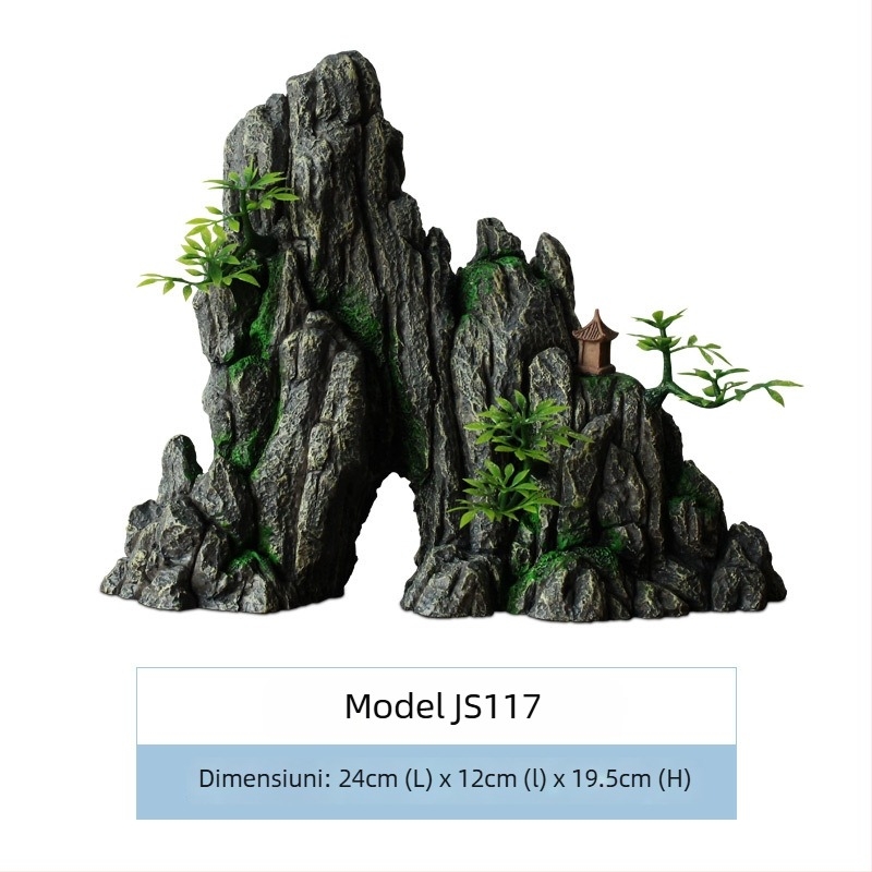 Set decor pentru acvariu din rășină; stil rockery; pentru amenajarea acvariului