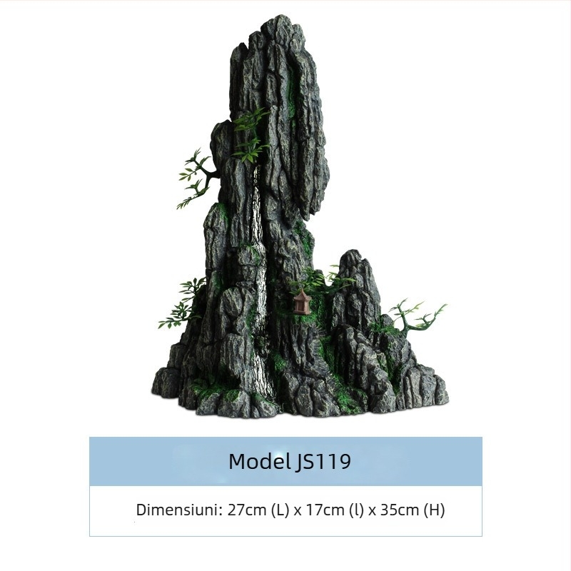 Set decor pentru acvariu din rășină; stil rockery; pentru amenajarea acvariului