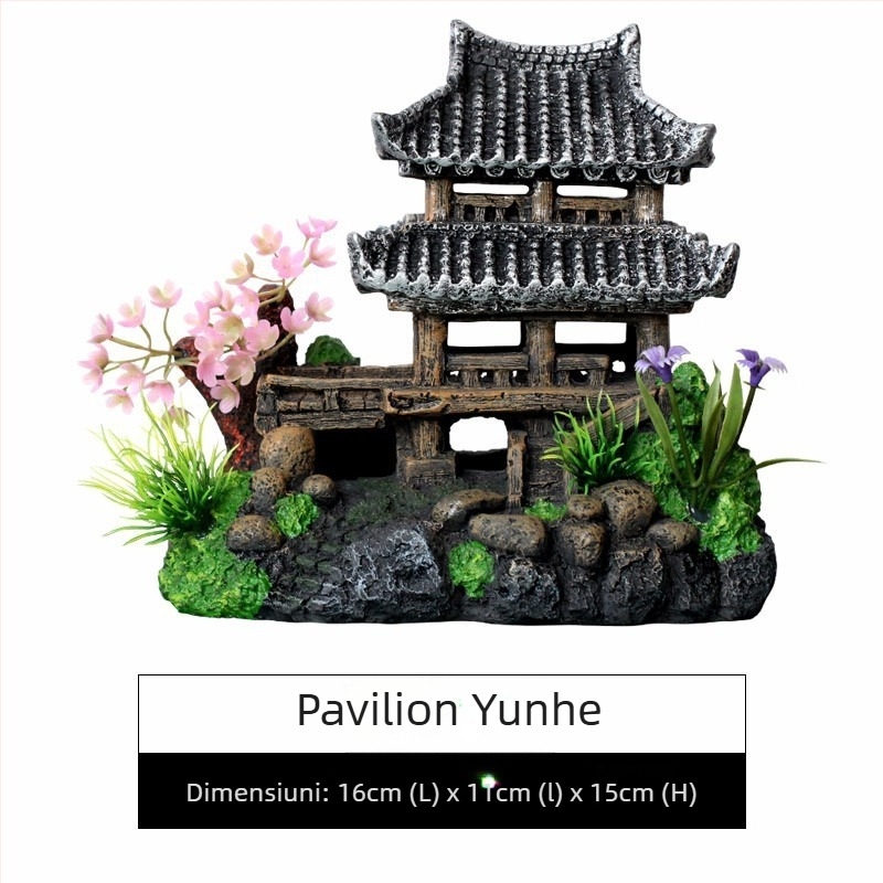 Set decor pentru acvariu din rășină; stil rockery; pentru amenajarea acvariului