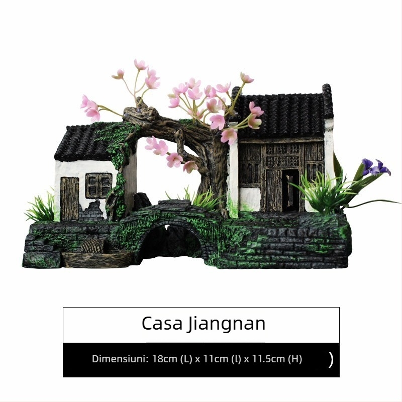 Set decor pentru acvariu din rășină; stil rockery; pentru amenajarea acvariului