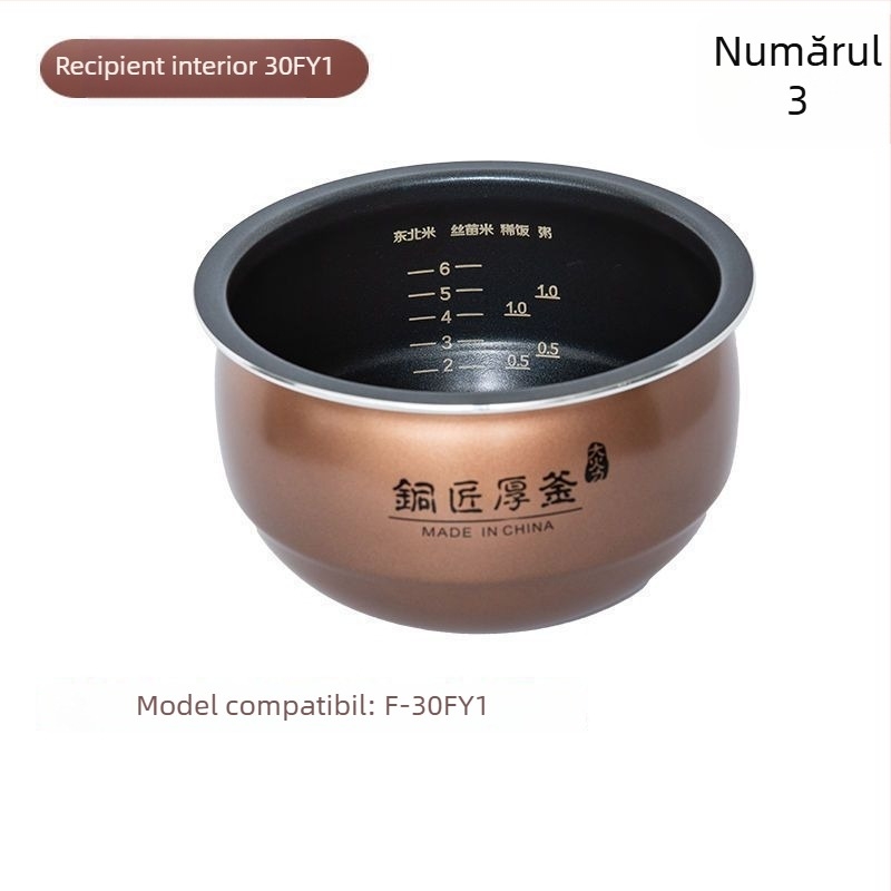 Caserolă Joyoung compatibilă – vas interior cu fund din compozit multistrat, capacitate 1 L, compatibil cu aragazul pe gaz, rezistență la temperaturi înalte, modelul 007