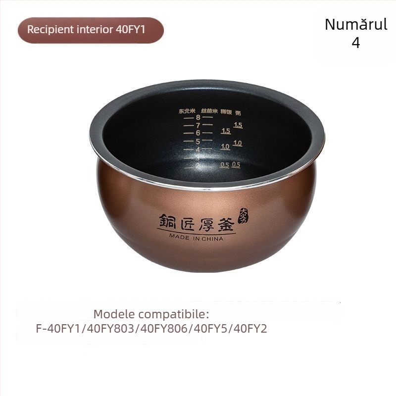 Caserolă Joyoung compatibilă – vas interior cu fund din compozit multistrat, capacitate 1 L, compatibil cu aragazul pe gaz, rezistență la temperaturi înalte, modelul 007