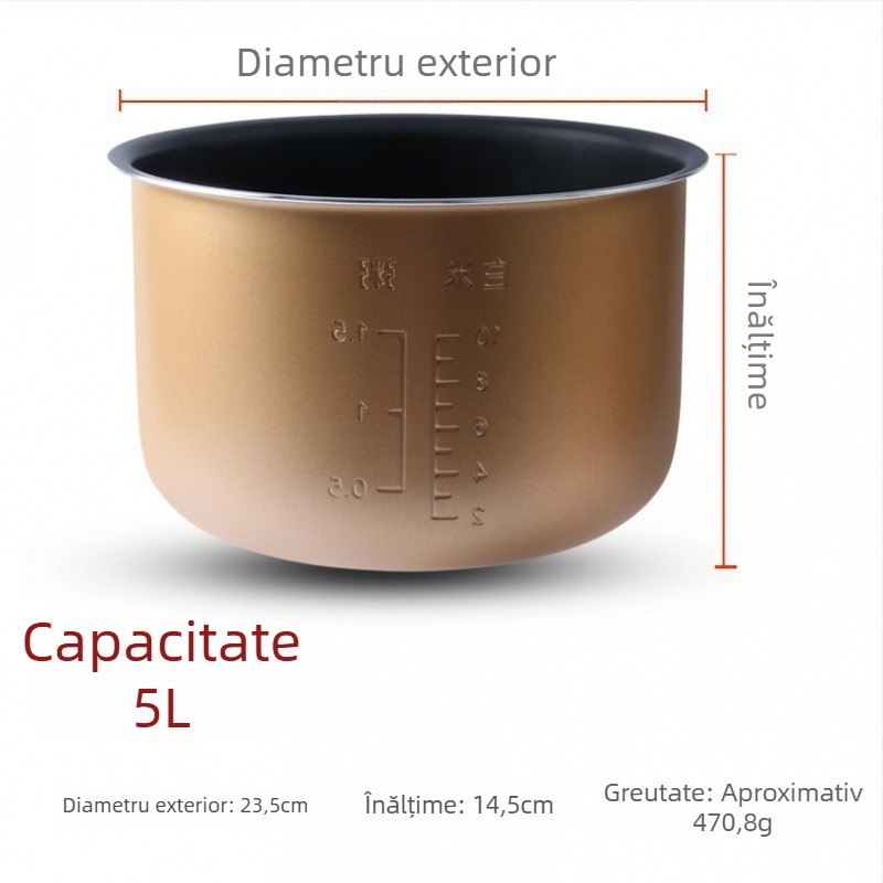 Caserolă Joyoung compatibilă – vas interior cu fund din compozit multistrat, capacitate 1 L, compatibil cu aragazul pe gaz, rezistență la temperaturi înalte, modelul 007