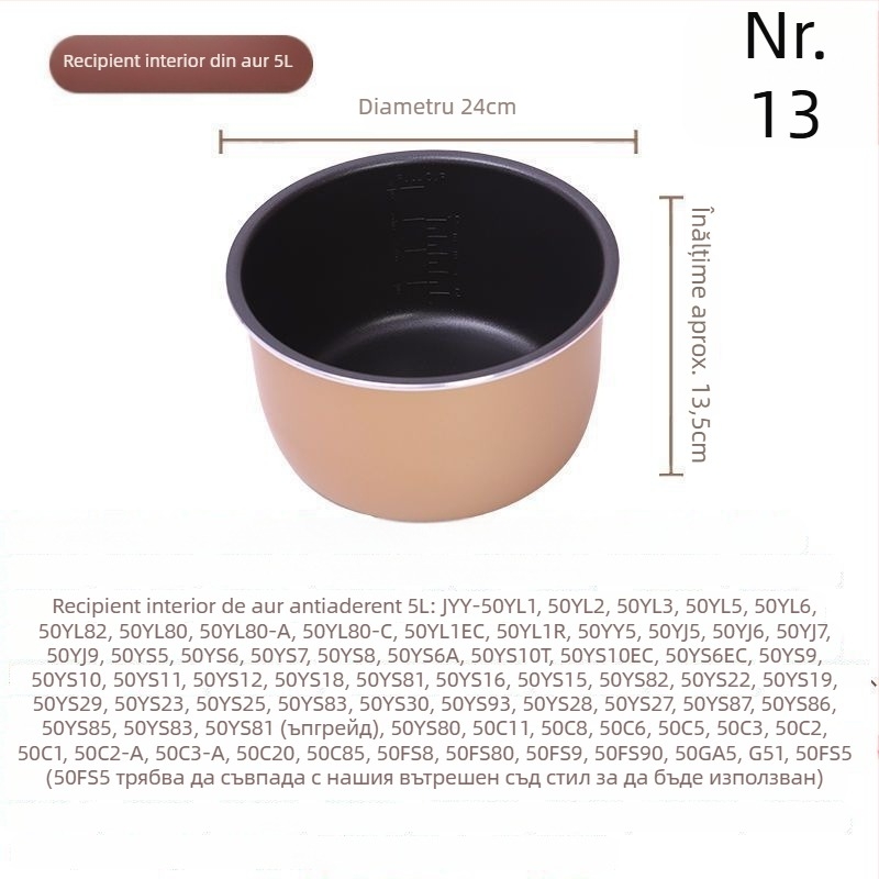 Caserolă Joyoung compatibilă – vas interior cu fund din compozit multistrat, capacitate 1 L, compatibil cu aragazul pe gaz, rezistență la temperaturi înalte, modelul 007