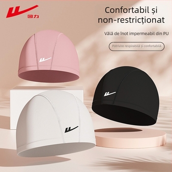 Set de înot cu șapcă PU și ochelari – confortabil, protecție pentru urechi și păr lung, potrivit pentru înot și sporturi acvatice