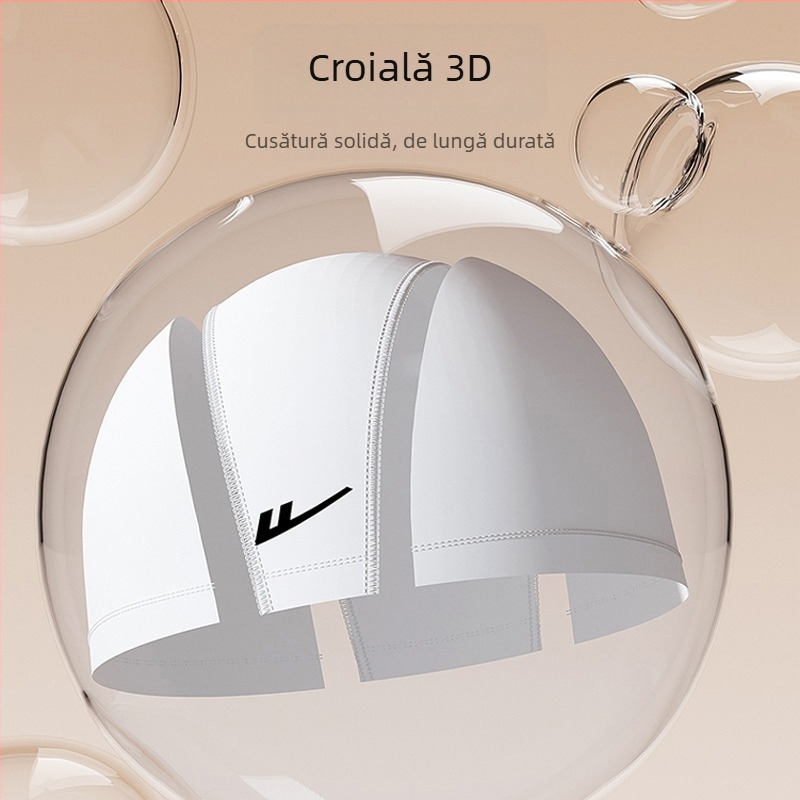 Set de înot cu șapcă PU și ochelari – confortabil, protecție pentru urechi și păr lung, potrivit pentru înot și sporturi acvatice