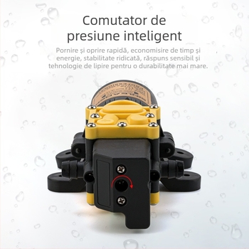 Pompa cu diafragmă cu comutator inteligent de presiune pentru protecția plantelor, pompă de pulverizare de 12V cu presiune înaltă, fără carcasă, model YL-4035, 3200 rpm, dimensiuni 152×55×51 mm, greutate 0,59 kg
