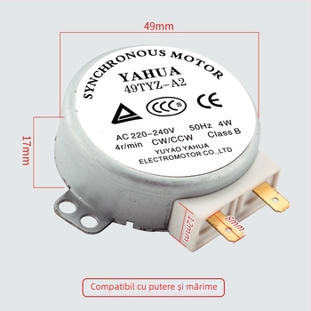 Motor de rotire al platoulului pentru cuptorul cu microunde 49TVZ-A2, 220-240V, 4W